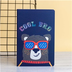 Тетрадь (A5) "Cool bro bear", blue (13.5*20.5)