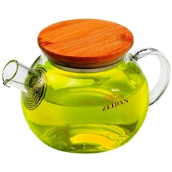 Заварочный чайник Zeidan Z-4441 боросиликатно стекло 600мл крышка бамбук съёмный фильтр-пружина (24) оптом