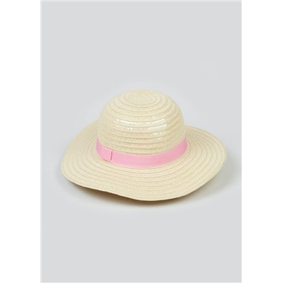 Girls Sequin Straw Hat (7-13yrs)