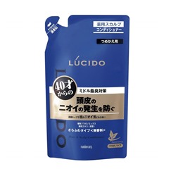 Мужской кондиционер от раздражения и неприятного запаха с флавоноидами, для мужчин после 40 лет Lucido Hair&Scalp Conditioner, Mandom 380 мл (мягкая упаковка)