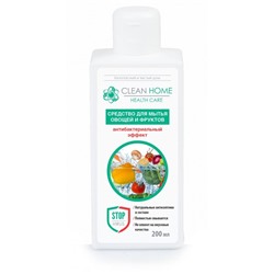 Средство для мытья овощей и фруктов CLEAN HOME HEALTH CARE 200мл, антибактер         (Код: CH530  )