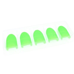 Силиконовые колпачки для снятия гель-лака (набор 5 шт) зелёные