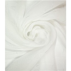 Тюль «Лен», размер 200x260 см, цвет белый с серебром