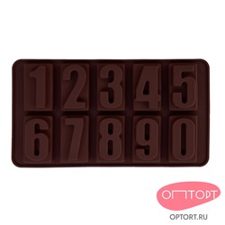 Форма силиконовая для шоколада «Цифры»