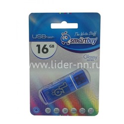USB Flash 16GB SmartBuy Glossy синий 2.0