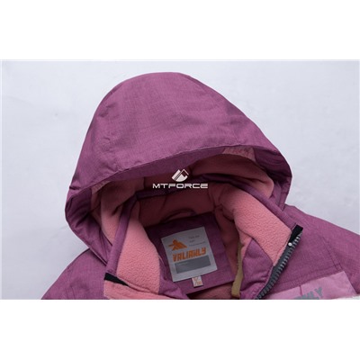 Подростковый для девочки зимний горнолыжный костюм фиолетового цвета 8932F