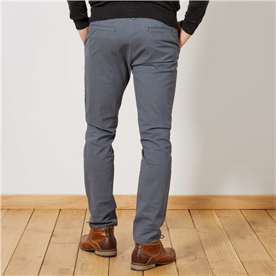 Узкие брюки-чинос с рисунком - серый