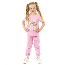 Комплект детский (футболка/брюки)  GKT 044-003 (Розовый)