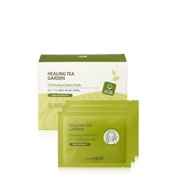 Влажные очищающие хлопковые диски Healing Tea Garden Cleansing Cotton Pads, THE SAEM   7 мл х 30