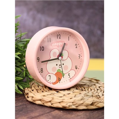 Часы-будильник «Playful bunny», pink (12,5х13 см)