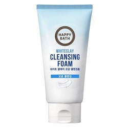 Пенка для лица очищающая  с белой глиной WHITE PORE CLEANSING FOAM, HAPPYBATH, 150 г