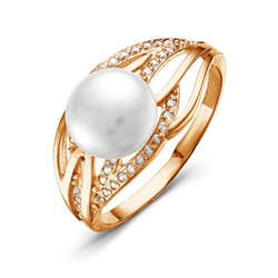 Золотое кольцо с жемчугом - 466