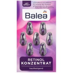 Balea Konzentrat Retinol Lift Effect, Балеа Капсулы концентрат для подтяжки кожи лица с ретинолом, 7 шт