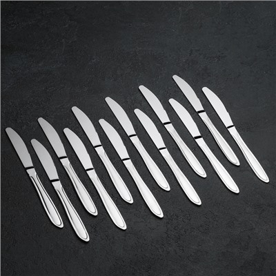 Нож столовый «Вираж», h=20 см, цвет серебряный