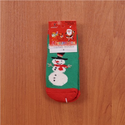 Носки теплые С Рождеством (размер 15-17) арт b225-4