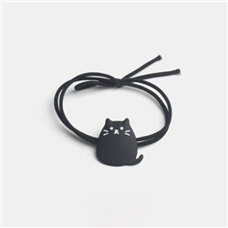 Резинка для волос GIRLY "Chubby cat", black