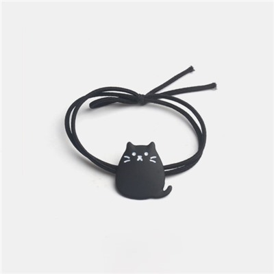 Резинка для волос GIRLY "Chubby cat", black