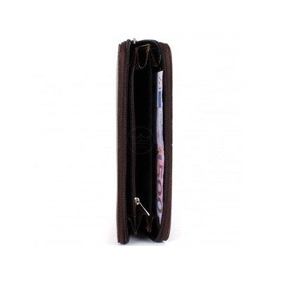 Портмоне женское Premier-S-4 н/к,  3 отд,  9 карм,  ручка-петля,  коричневый тем сафьян (488)  214698
