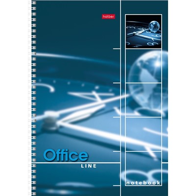 Тетрадь 80 л., А4, клетка, OFFICE LINE, выборочный УФ-лак