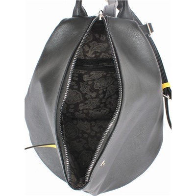 Рюкзак жен искусственная кожа ADEL-209/1в,  1отд+карм/перег,  черный/желтый   241902