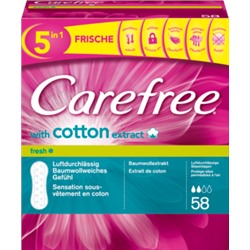 Carefree Прокладки ежедневные Cotton Fresh, 58 шт