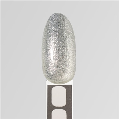 Гель лак для ногтей, «CHROME», шиммерный, 3-х фазный, 8мл, LED/UV, цвет серебристый (021)