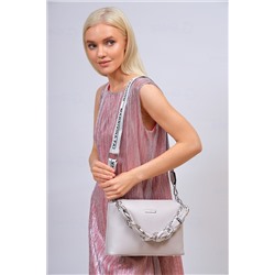 Мягкая женская сумка из искусственной кожи, цвет серый