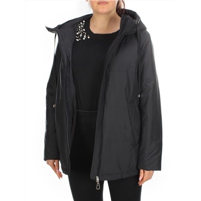 2257 BLACK Куртка демисезонная женская Flance Rose (100 гр. синтепон) размер 46