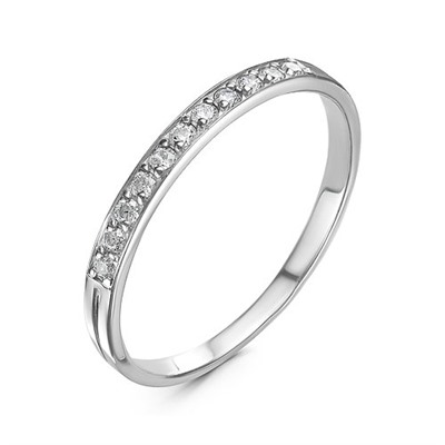 Серебряное кольцо с бесцветными фианитами - 1131