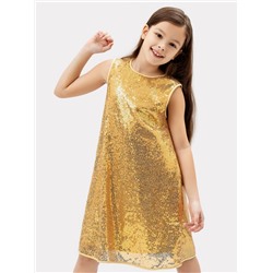Платье золотистые пайетки 157808
