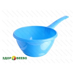 Ковш для сырного зерна с ручкой на 1,8 л (пластик) синий