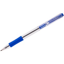 Ручка шариковая автоматическая OfficeSpace синяя 1мм, грип, прозр.1295/50/Китай