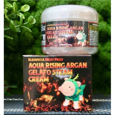 Крем паровой увлажняющий Milky Piggy Aqua Rising Argan Gelato Steam Cream, ELIZAVECCA 100 г