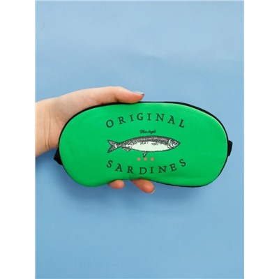 Маска для сна гелевая "Sardines", green