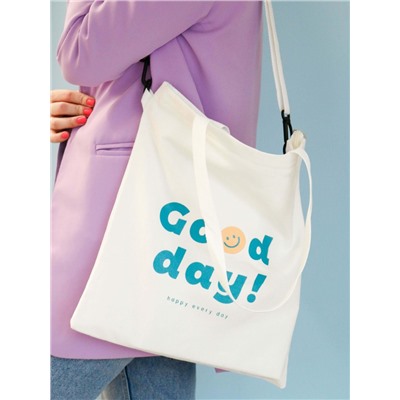 Сумка шоппер "Good day", white