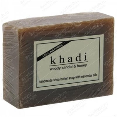 Khadi Woody Sandal & Honey Soap 100g / Мыло с Сандаловым Деревом и Мёдом 100г