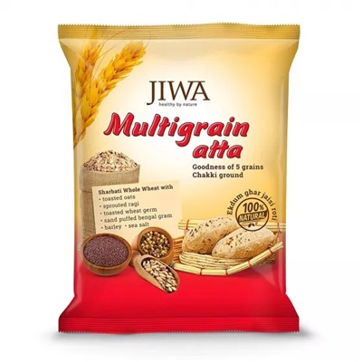 Мука пшеничная мультизерновая (1 кг), Multigrain Atta, произв. Jiwa Healthy by Nature