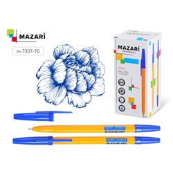 Ручка шариковая Mazari MERO синяя игольч 0.8мм стержень 137мм M-7357-70/50/Китай