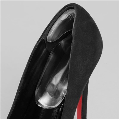 Пяткоудерживатели для обуви, с подпяточником, на клеевой основе, силиконовые, 14 × 8,5 см, пара, цвет прозрачный