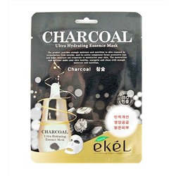 Тканевая маска для проблемной кожи с экстрактом угля Charcoal Ultra Hydrating Essence Mask, EKEL   25 г