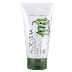 NATURE REPUBLIC Soothing Moisture Aloe Vera Пенка для умывания с экстрактом алоэ вера