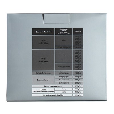 Фотобумага для струйной печати А6, 500 листов Cactus, 230 г/м2, односторонняя, матовая