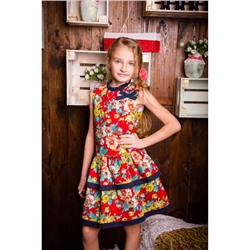 Летнее детское платье с цветочным узором    для девочки