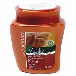 Dabur Vatika Moisture Soft Hot Oil Treatment Cream Argan 500g / Маска для Волос Мягкое Увлажнение с Маслом Арганы 500г
