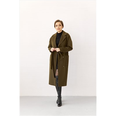 Пальто женское демисезонное 20550  (хаки)