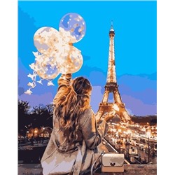 Картина по номерам 40х50 - Вечерние огни Парижа