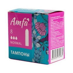 Тампоны без аппликатора Normal 8шт AMFA