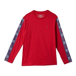 Tommy Hilfiger Kids Outline Flag Long Sleeve T-Shirt (Bid Kids)