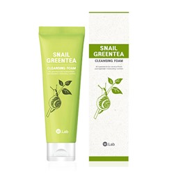 W.Lab Snail Greentea Пенка для умывания с муцином улитки и экстрактом зеленого чая