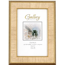 Фоторамка Gallery 10x15 (А6) пластик золото 656274-4, с пластиком		артикул 5-43331